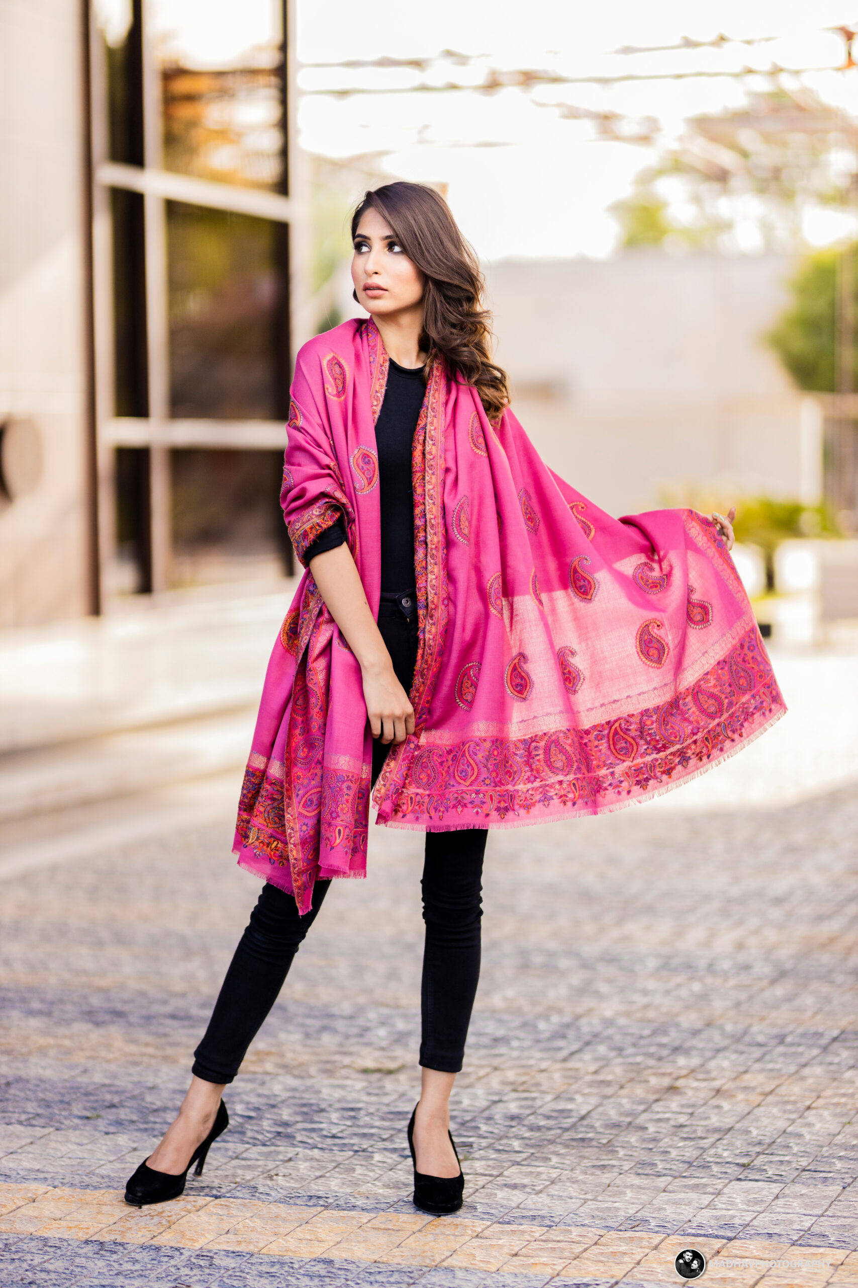 Women's Kani Wool Shawls Pink