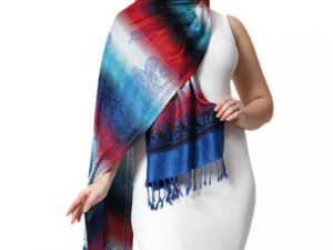 Women's All Season Viscose Wool - Multicolored Stole