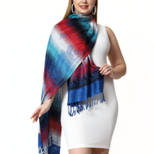 Women's All Season Viscose Wool - Multicolored Stole