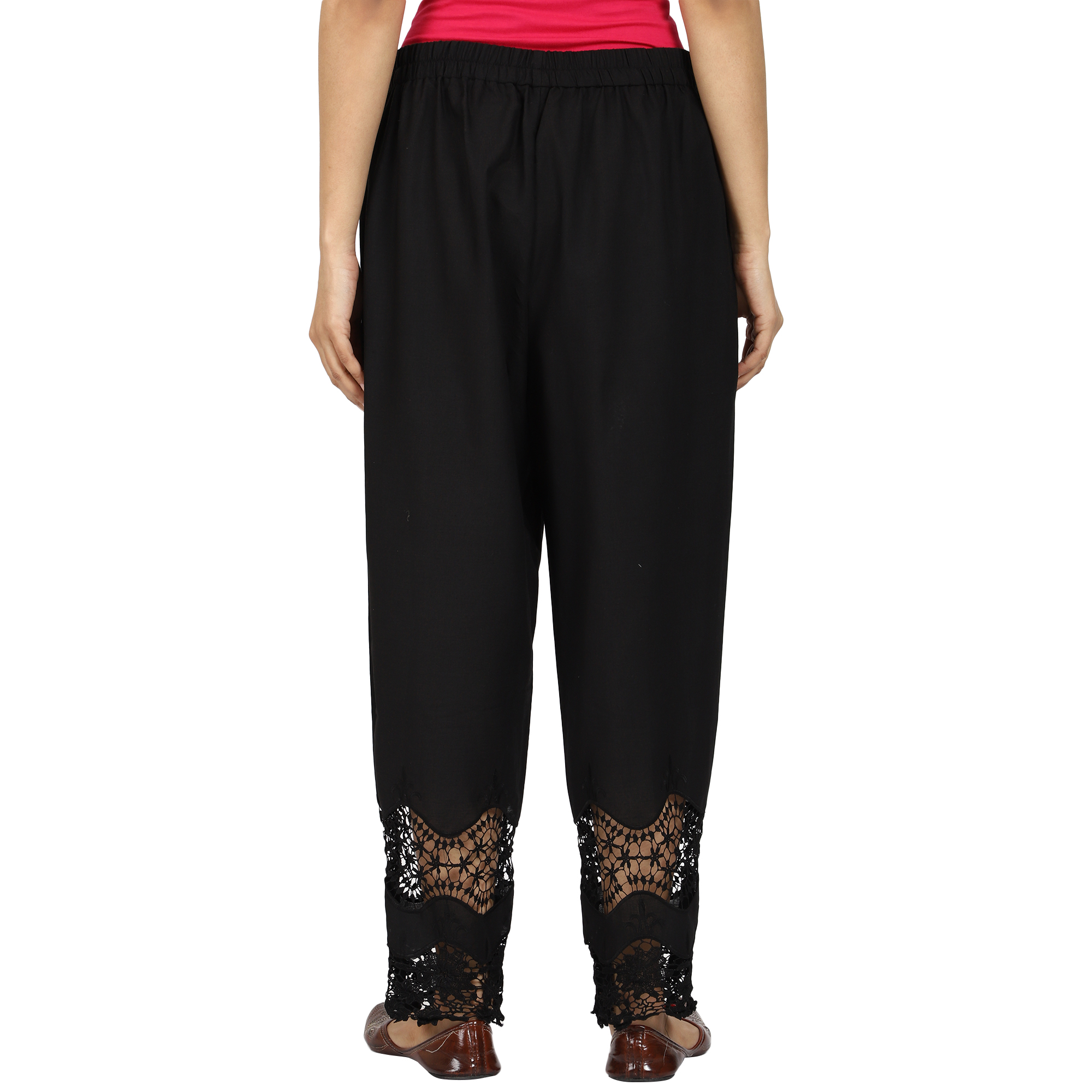 Women's Cotton Embroidered Palazzos - Image 2