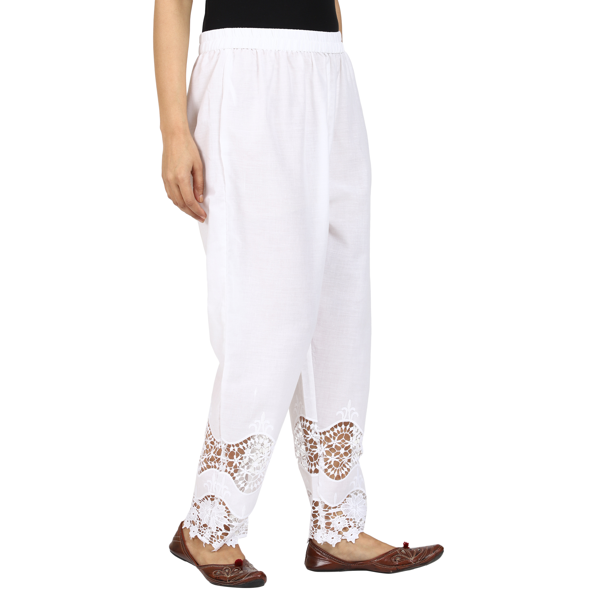 Women's Cotton Embroidered Palazzos - Image 5